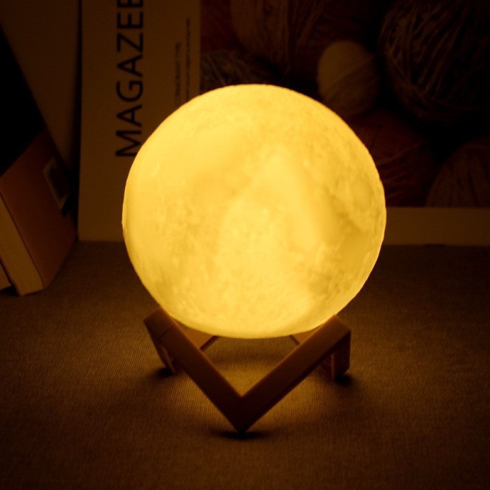 Moon Lamp LED Night Light Battery Powered With Plastic Stand