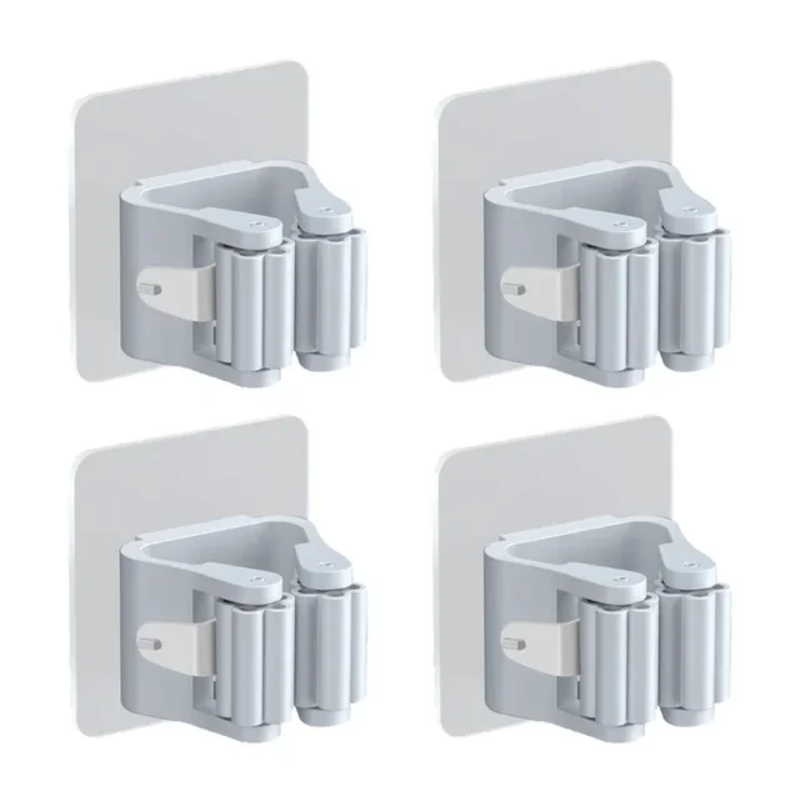 4PCS Wall Mounted Mop Organizer Holder
