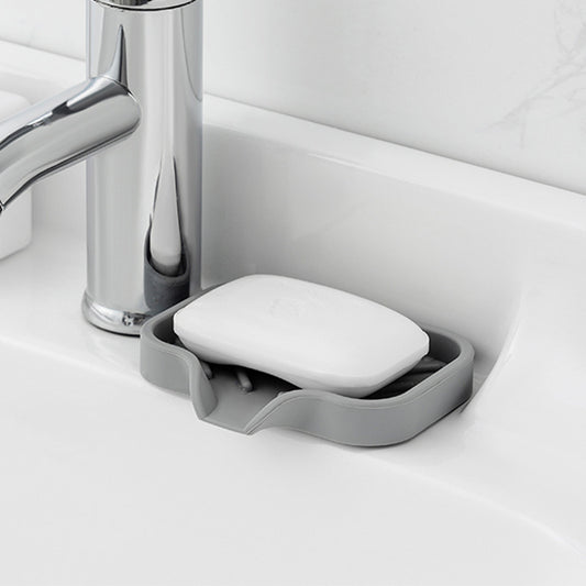 Free Punch Silicone Drain Soap Box Anti-slip Sink Tray