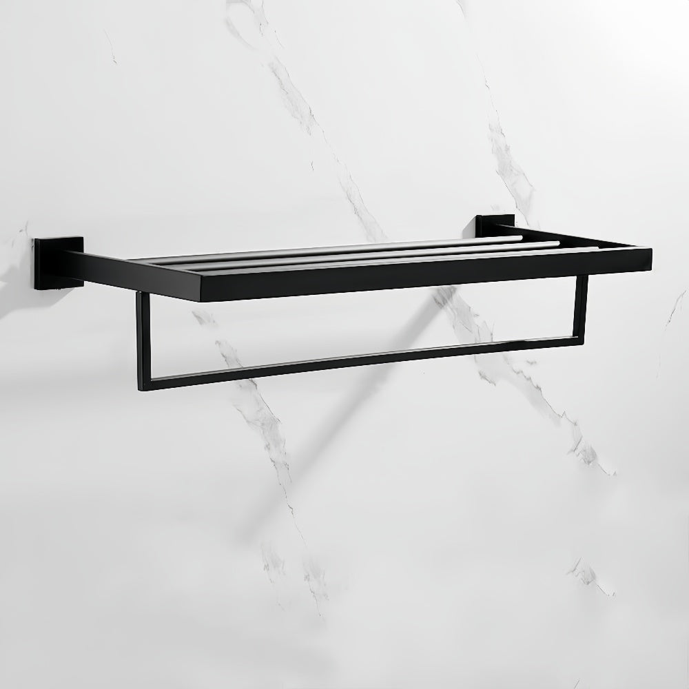 2 Layers Stainless Steel Towel Shelf Storage Rack Rail