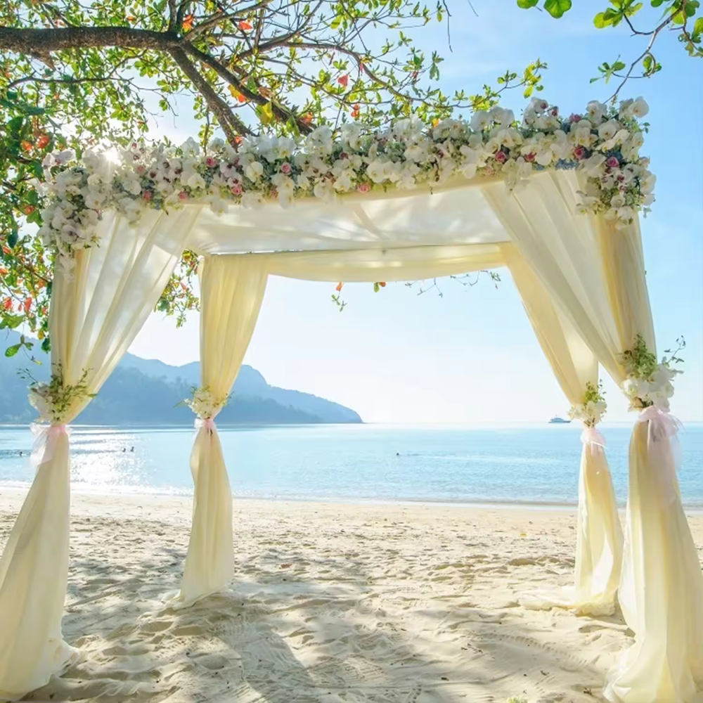 Height Adjustable Heavy Duty Wedding Ceremony Canopy Chuppah Backdrop Stand Kit