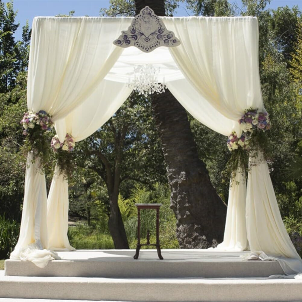 Height Adjustable Heavy Duty Wedding Ceremony Canopy Chuppah Backdrop Stand Kit