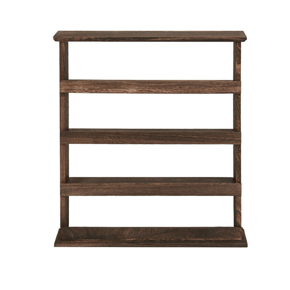 Wall Mount Wooden Spice Rack Holder