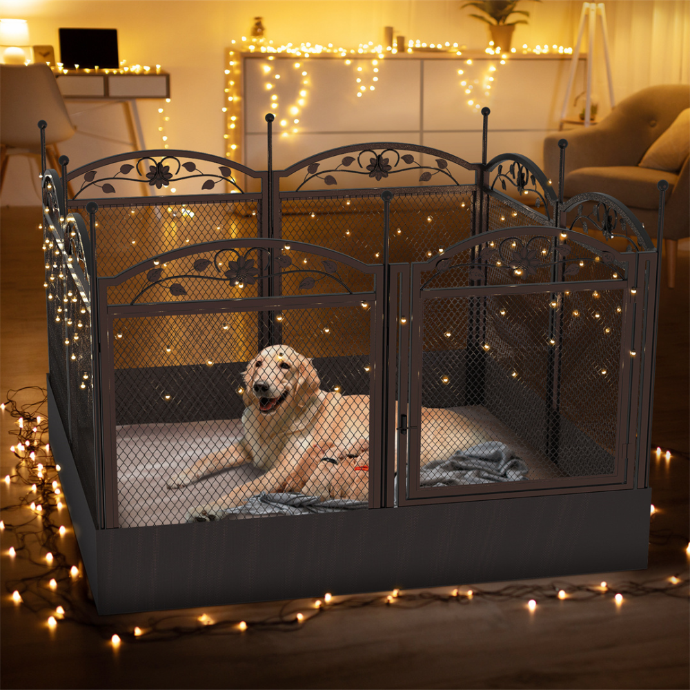 Detachable Dog Playpen Fence Puppy Kennel Cage with Waterproof Fertility Pad