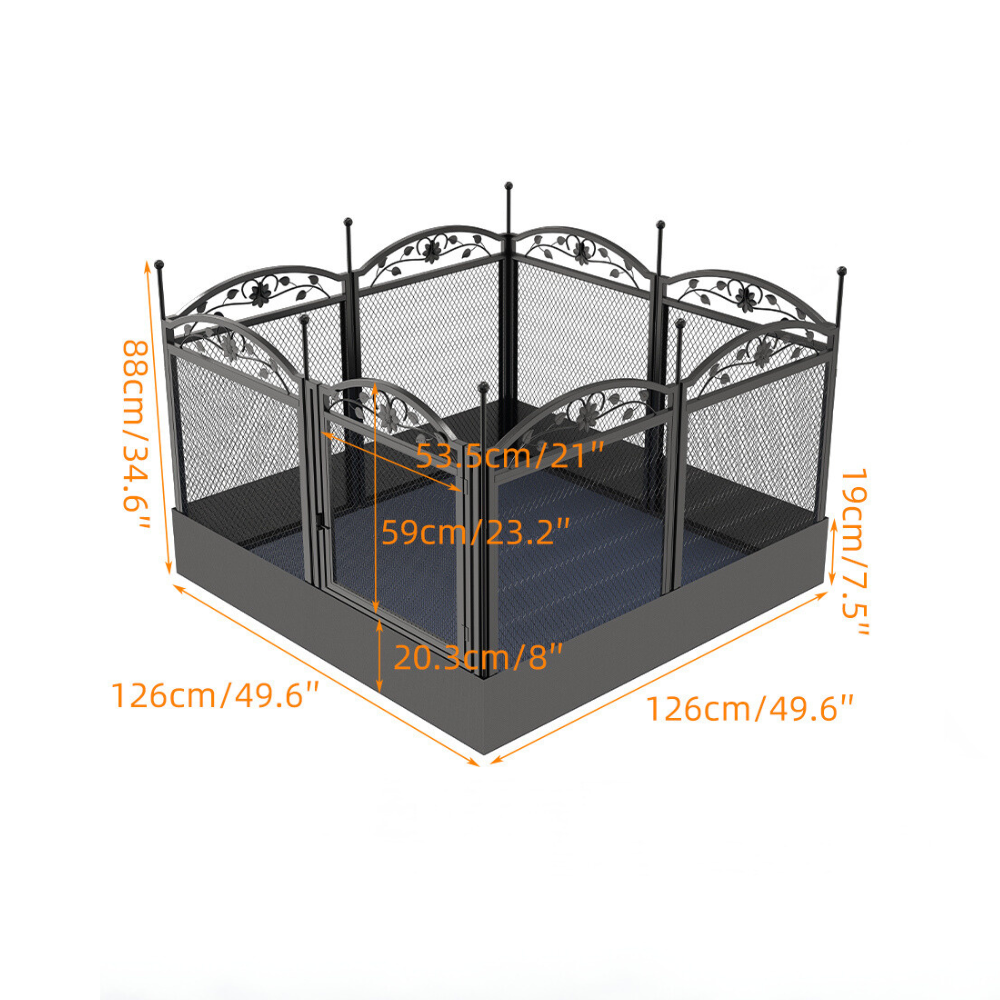 Detachable Dog Playpen Fence Puppy Kennel Cage with Waterproof Fertility Pad