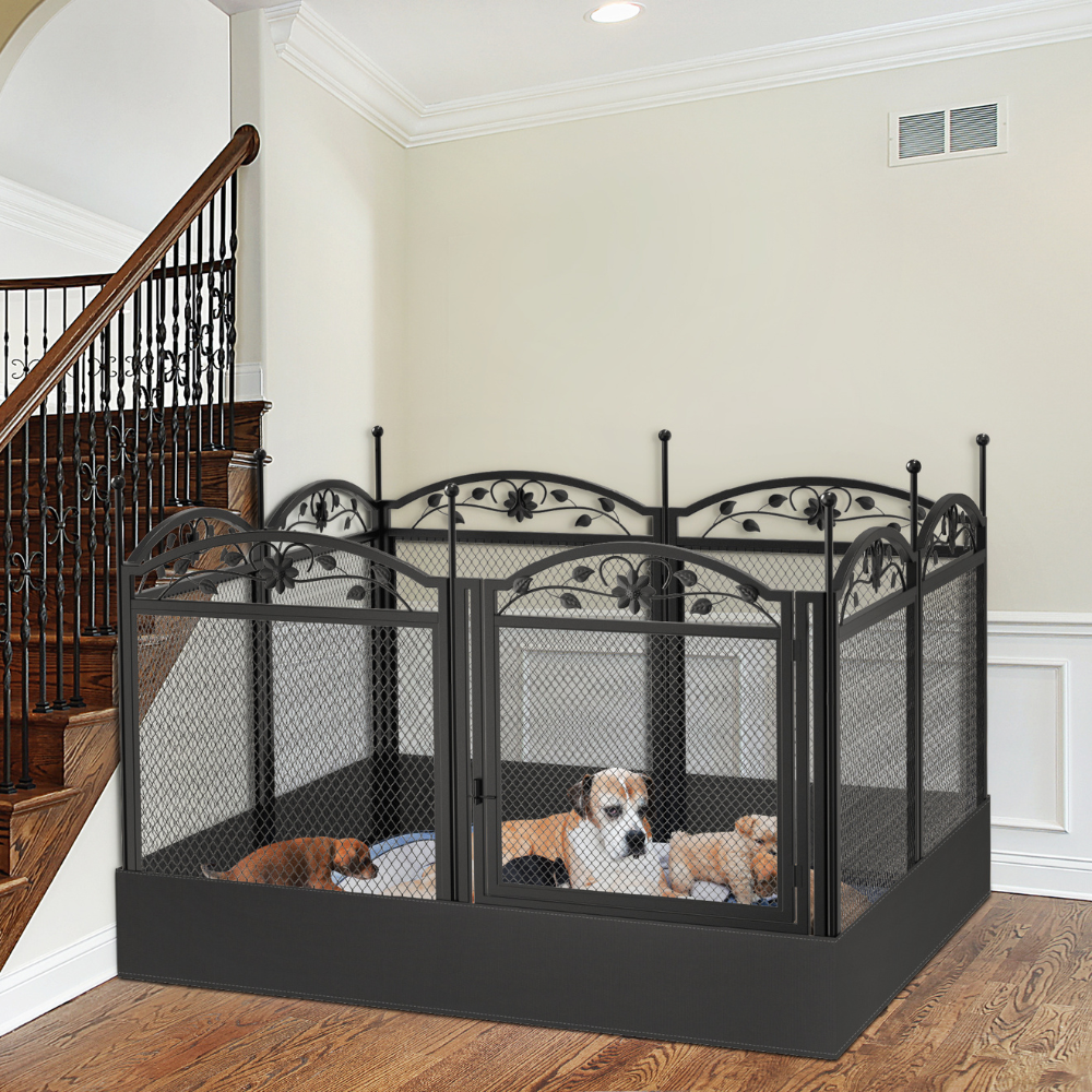 Detachable Dog Playpen Fence Puppy Kennel Cage with Waterproof Fertility Pad