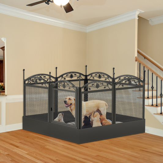Detachable Dog Playpen Fence Puppy Kennel Cage with Waterproof Fertility Pad