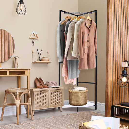 Corner Entryway Freestanding Hall Tree Coat Rack