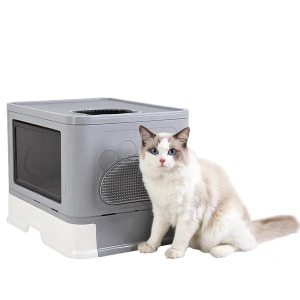Stylish Cat Litter Box Enclosure with Portable Scoop Drawer