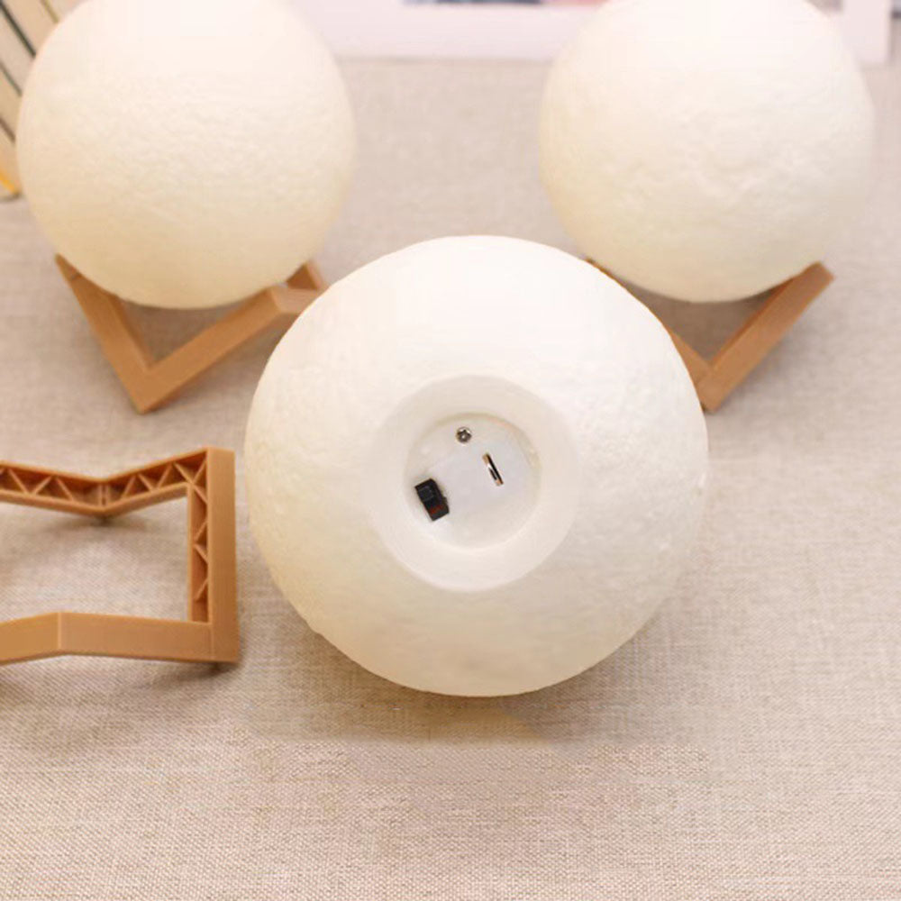 Moon Lamp LED Night Light Battery Powered With Plastic Stand