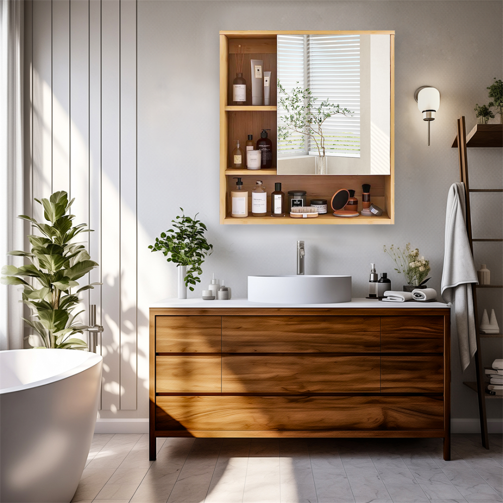 Wall Mounted Bathroom Medicine Cabinet with Storage