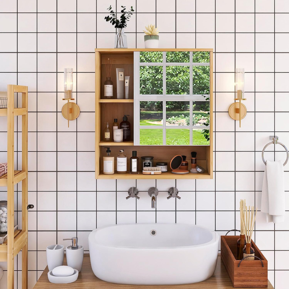 Wall Mounted Bathroom Medicine Cabinet with Storage