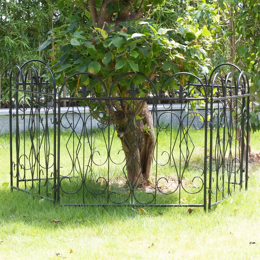 5pcs Outdoor Rustproof Landscape Border Folding Patio Fences
