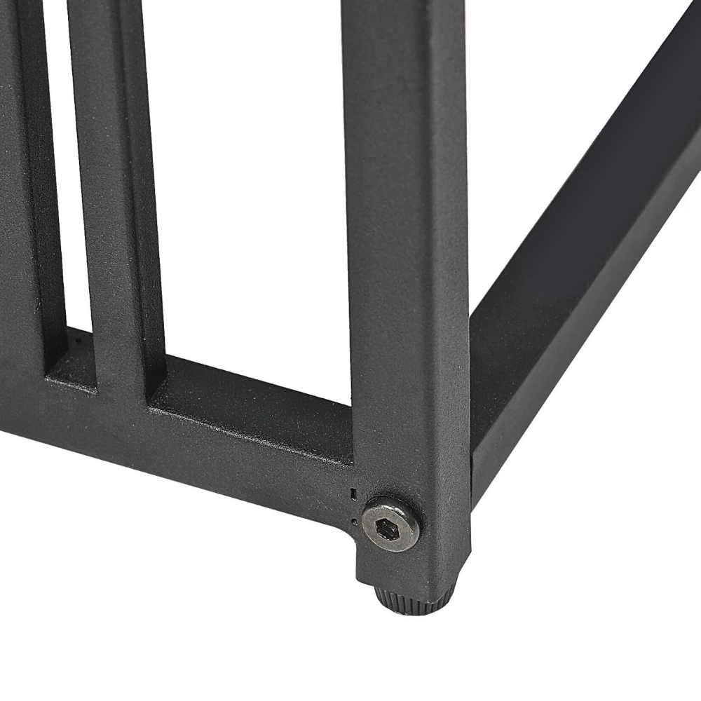 Minimalism Marble Stone Side Table White Top Black Frame