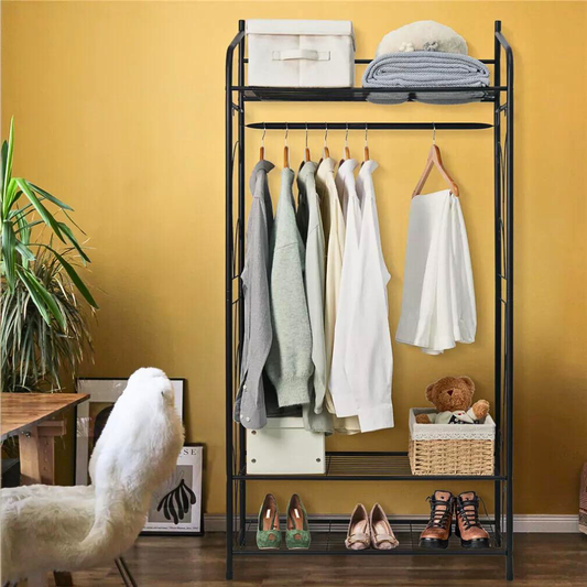 Heavy Duty Coat Clothes Rack Hanger Metal Garment Organizer