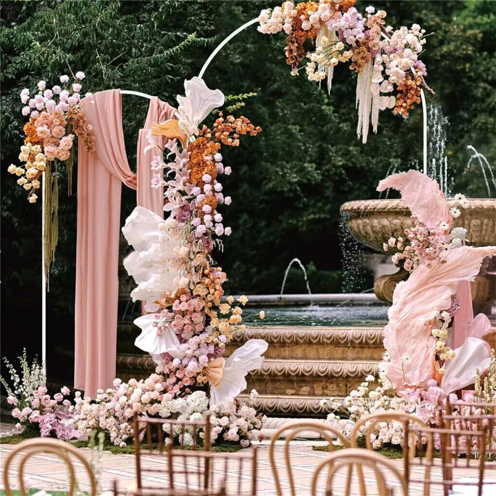 Set of 3 Wedding Metal Backdrop Arch Balloon Frame