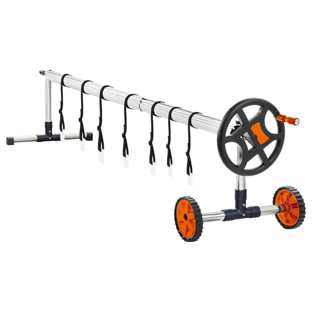 Pool Cover Reel Solar Inground Cover Aluminum Reel Set with Sandbags