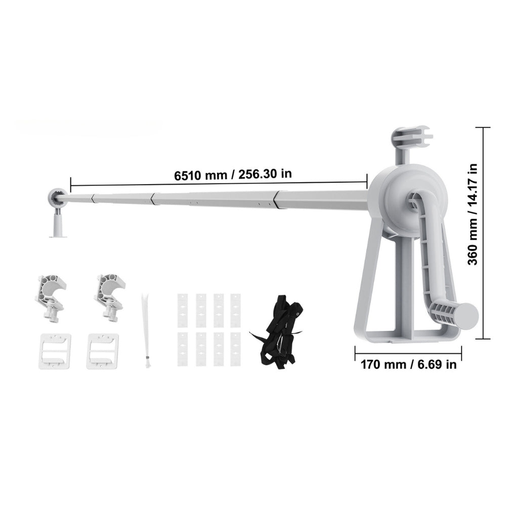 Pool Cover Reel Solar Inground Cover Aluminum Reel Set with Sandbags