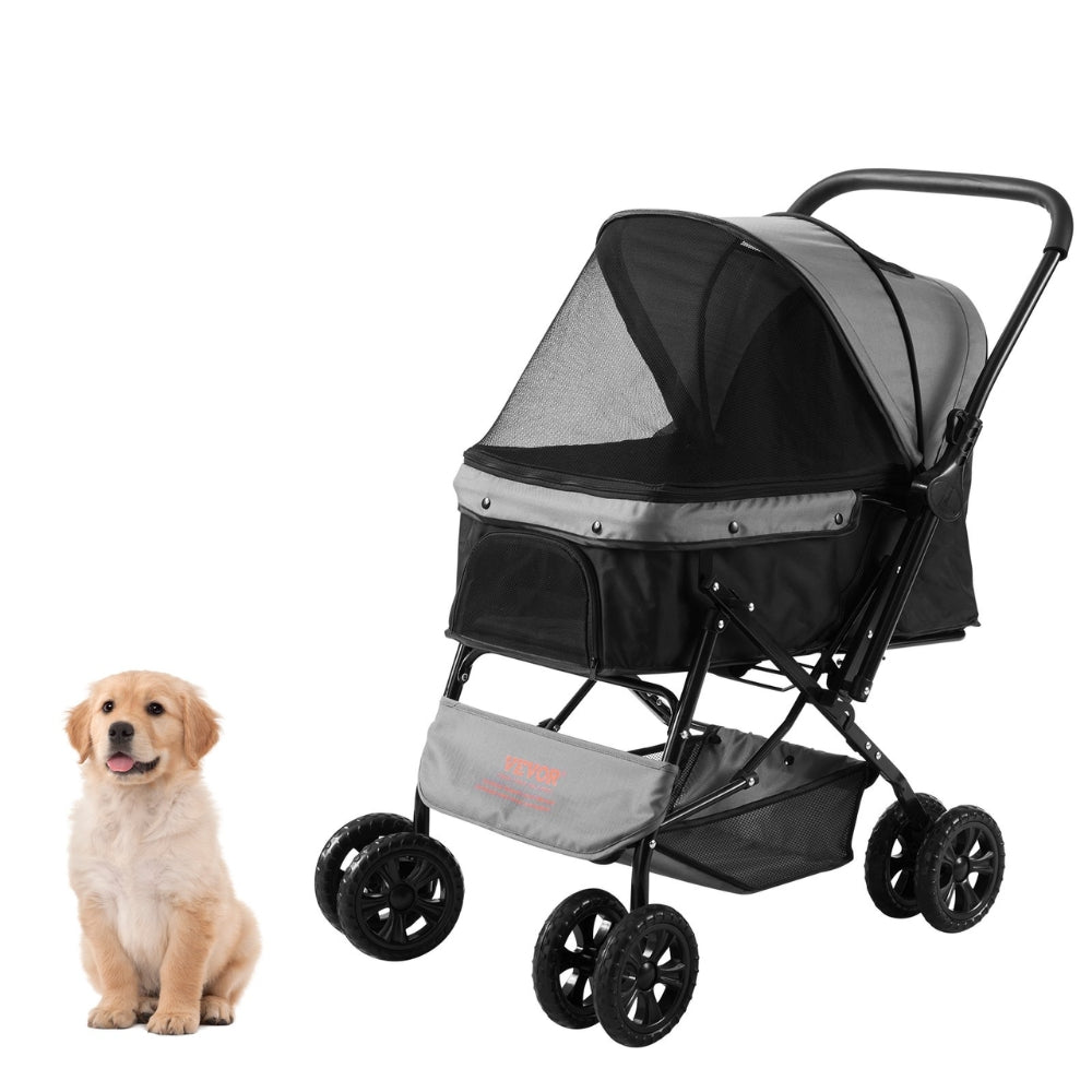 4-Wheel Pet Stroller for Dogs and Cats Perfect for Travel Exercise and Everyday Use