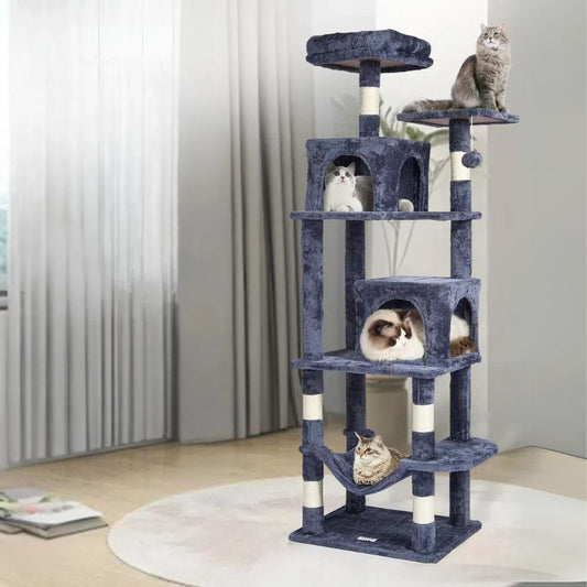 Cat Tower with 2 Cat Condos Sisal Scratching Post