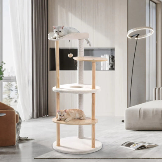 Cat Tree House Plush Condo Scratching Posts for Cat Kitten Climbing Tree Toy Activity