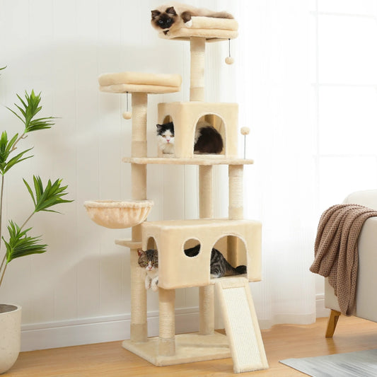 Cat Tree House Plush Condo Scratching Posts for Cat Kitten Climbing Tree Toy Activity