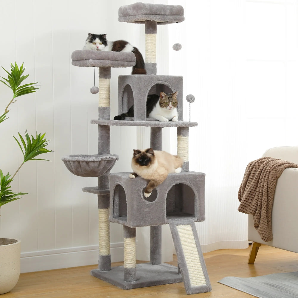 Cat Tree House Plush Condo Scratching Posts for Cat Kitten Climbing Tree Toy Activity