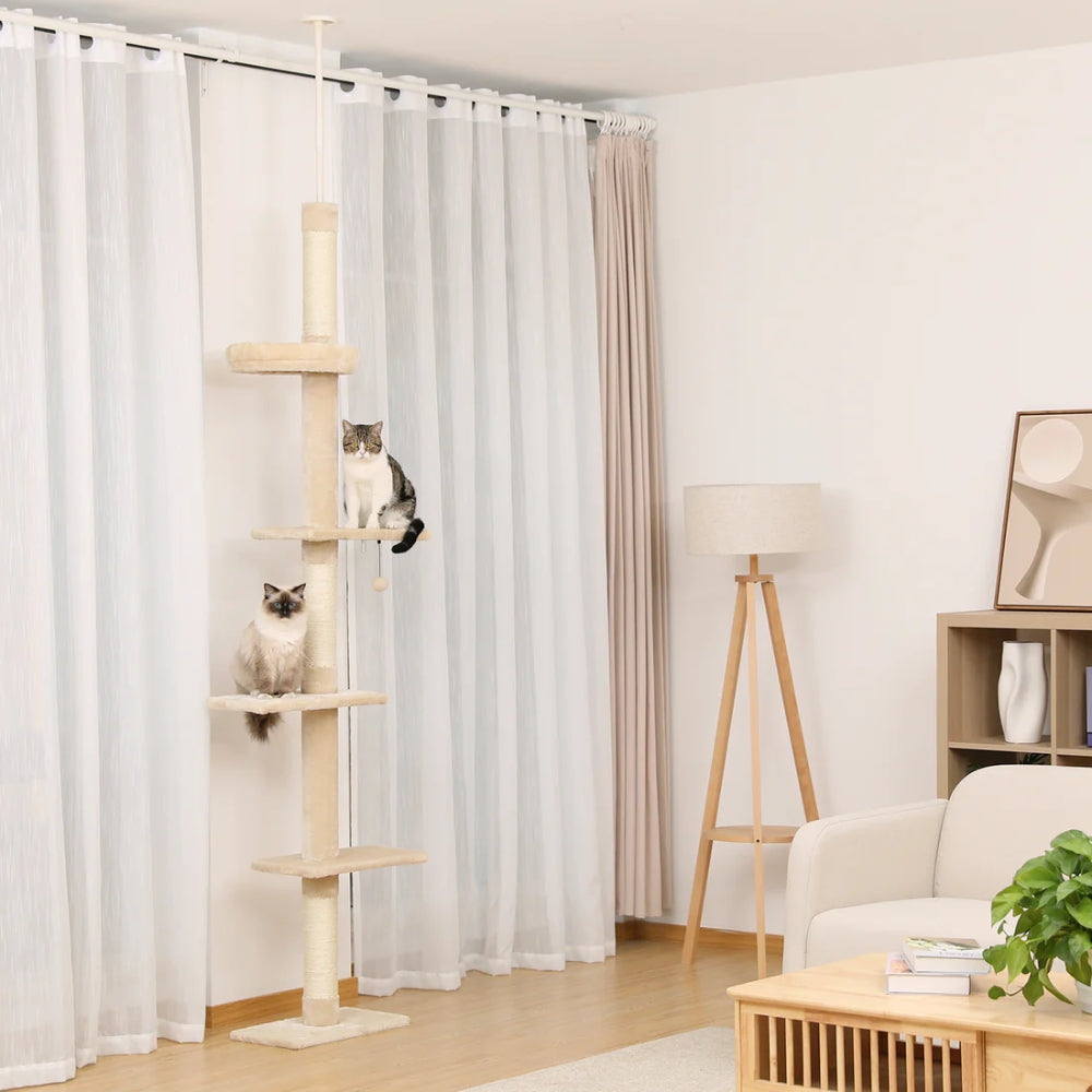 Cat Tree Condo Scratching Post Floor to Ceiling