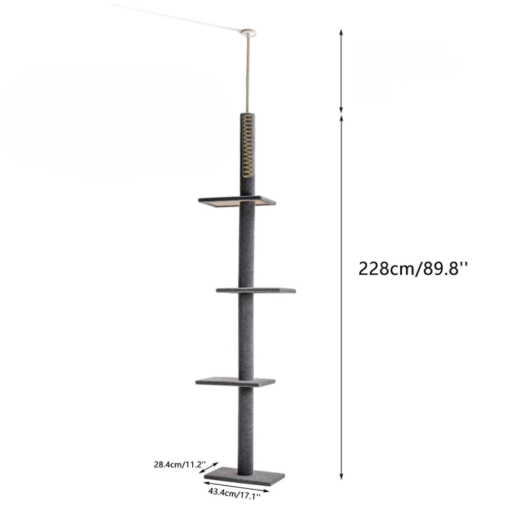 Cat Tree Condo Scratching Post Floor to Ceiling