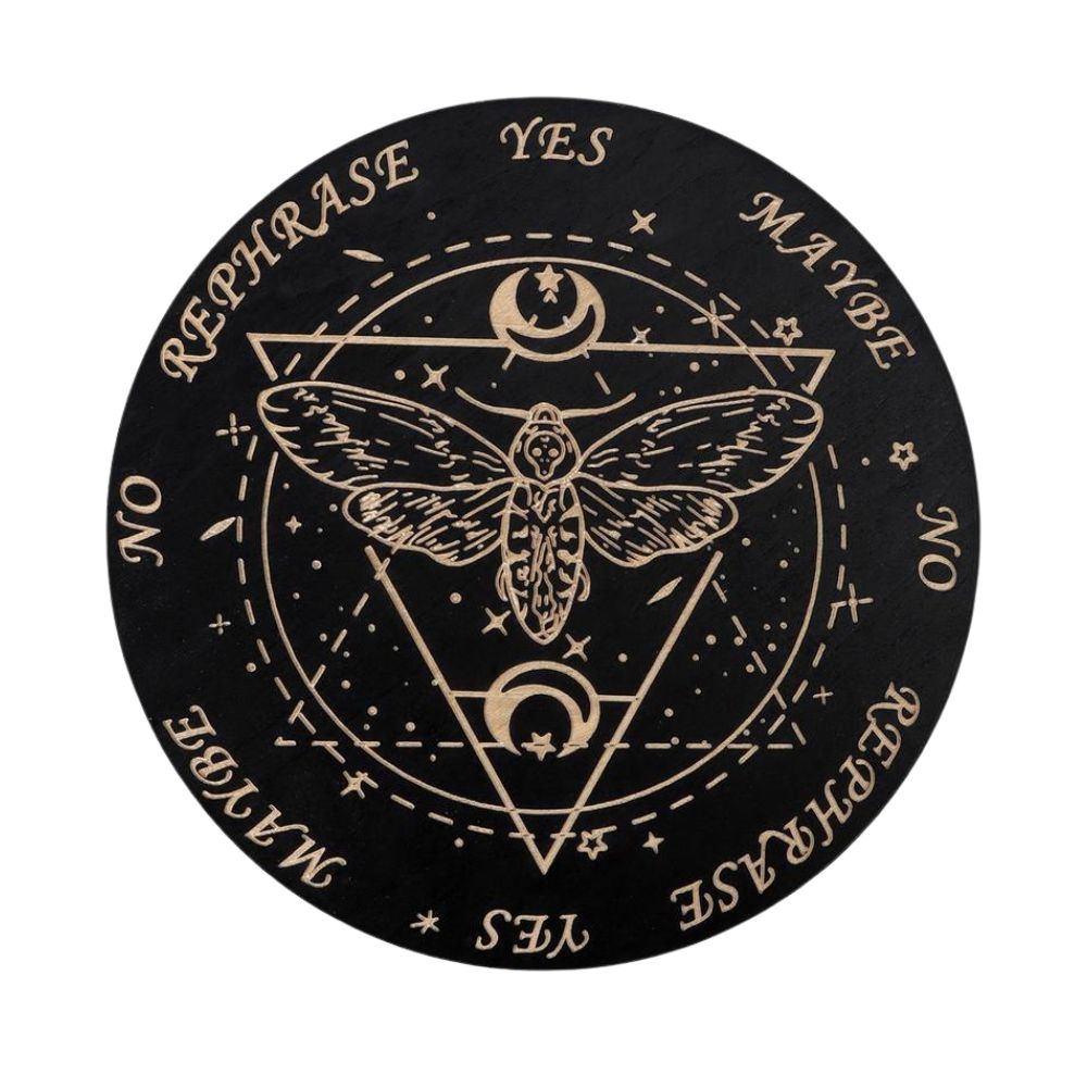 Wooden Moon and Star Pendulum Board for Metaphysical Healing and Divination