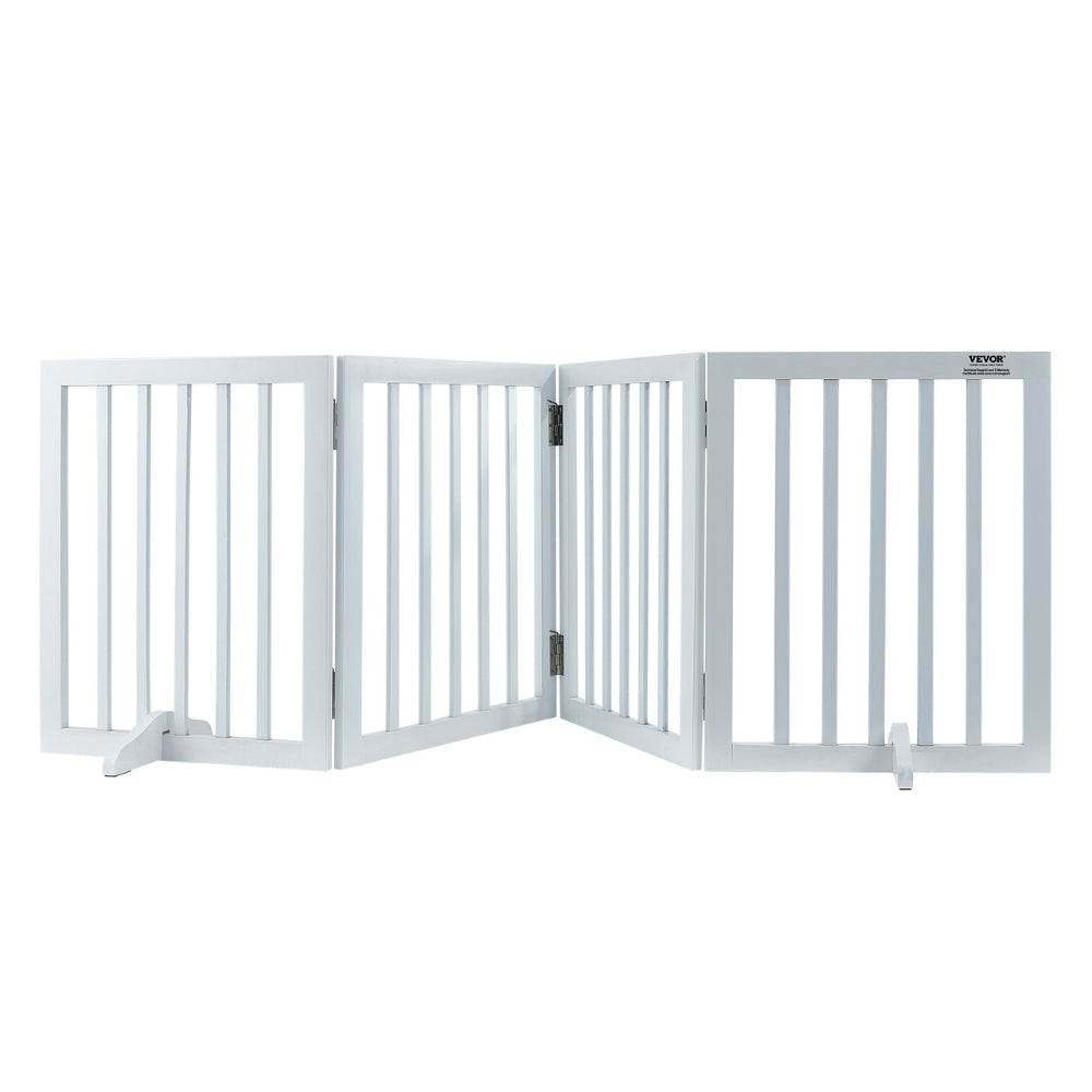 Free Standing Dog Gate Freestanding Pet Gate 3 Panels Foldable Dog Gate