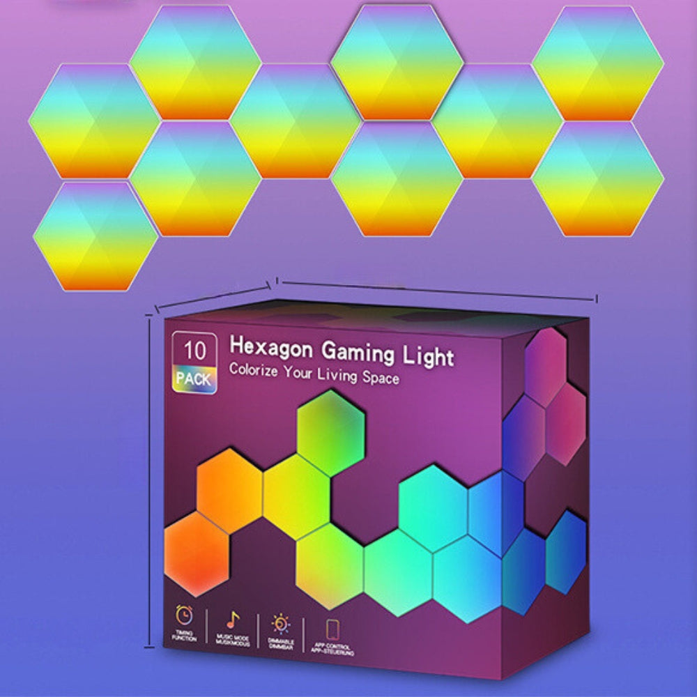 RGB Smart Hexagonal Wall Lamp Color Changing
