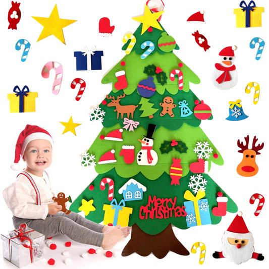 DIY Felt Christmas Tree Christmas Decoration for Home New Year Christmas Ornaments