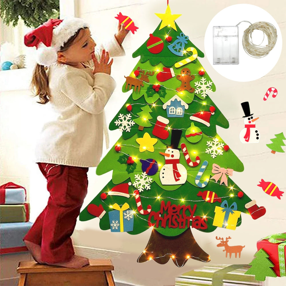 DIY Felt Christmas Tree Christmas Decoration for Home New Year Christmas Ornaments