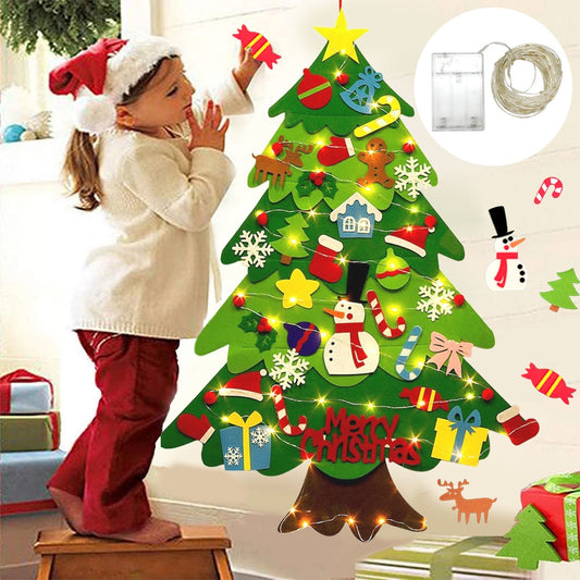 DIY Felt Christmas Tree Christmas Decoration for Home New Year Christmas Ornaments