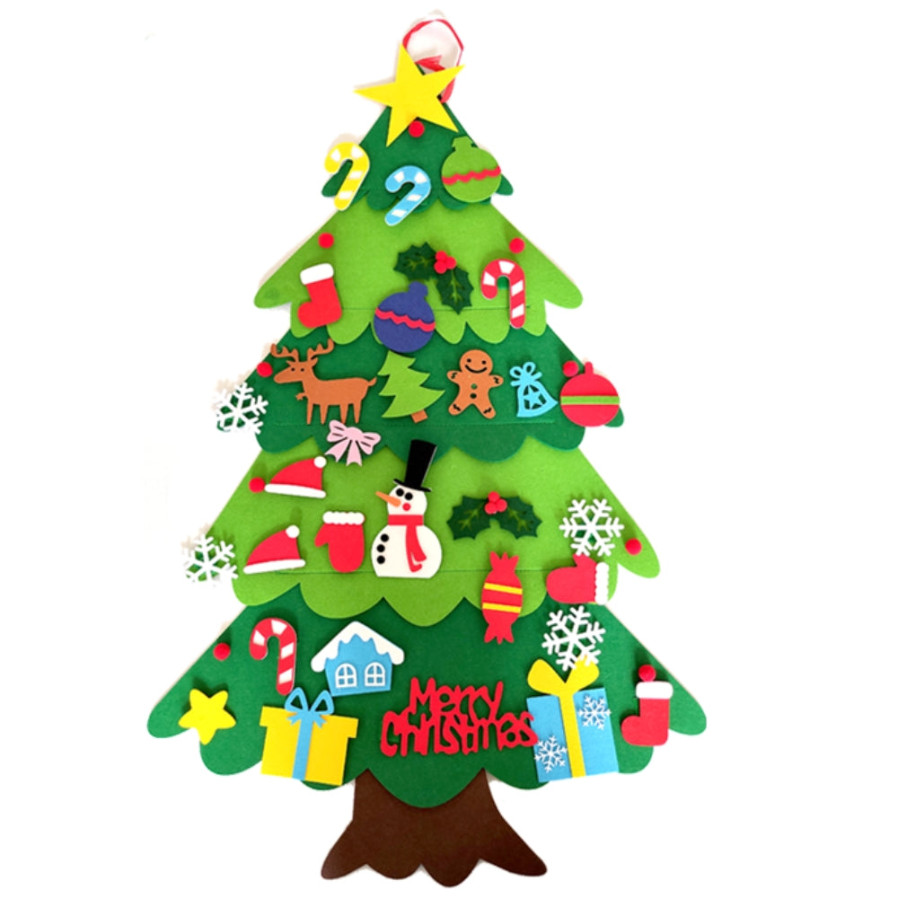 DIY Felt Christmas Tree Christmas Decoration for Home New Year Christmas Ornaments