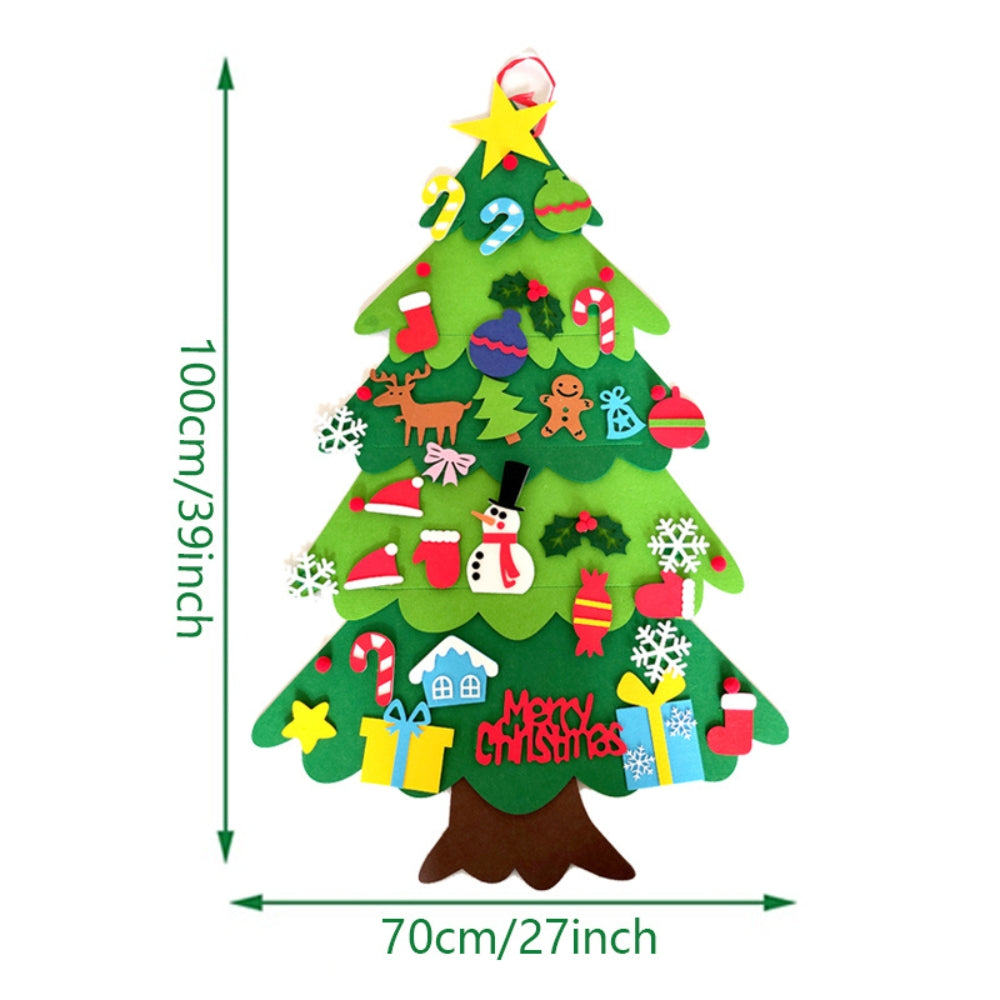 DIY Felt Christmas Tree Christmas Decoration for Home New Year Christmas Ornaments
