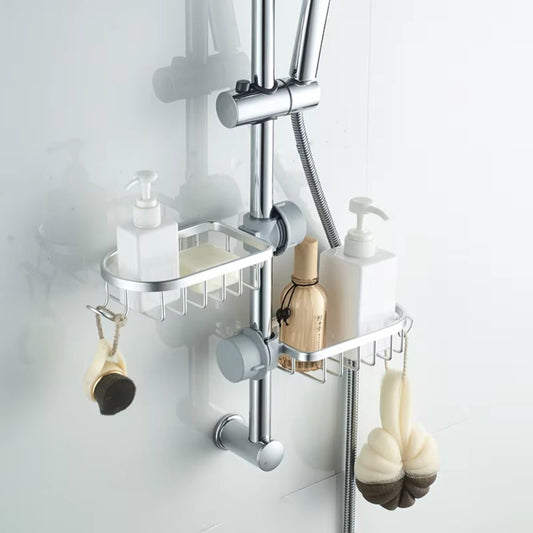 Adjustable Aluminum Shower Rack for Organized Bathroom Storage