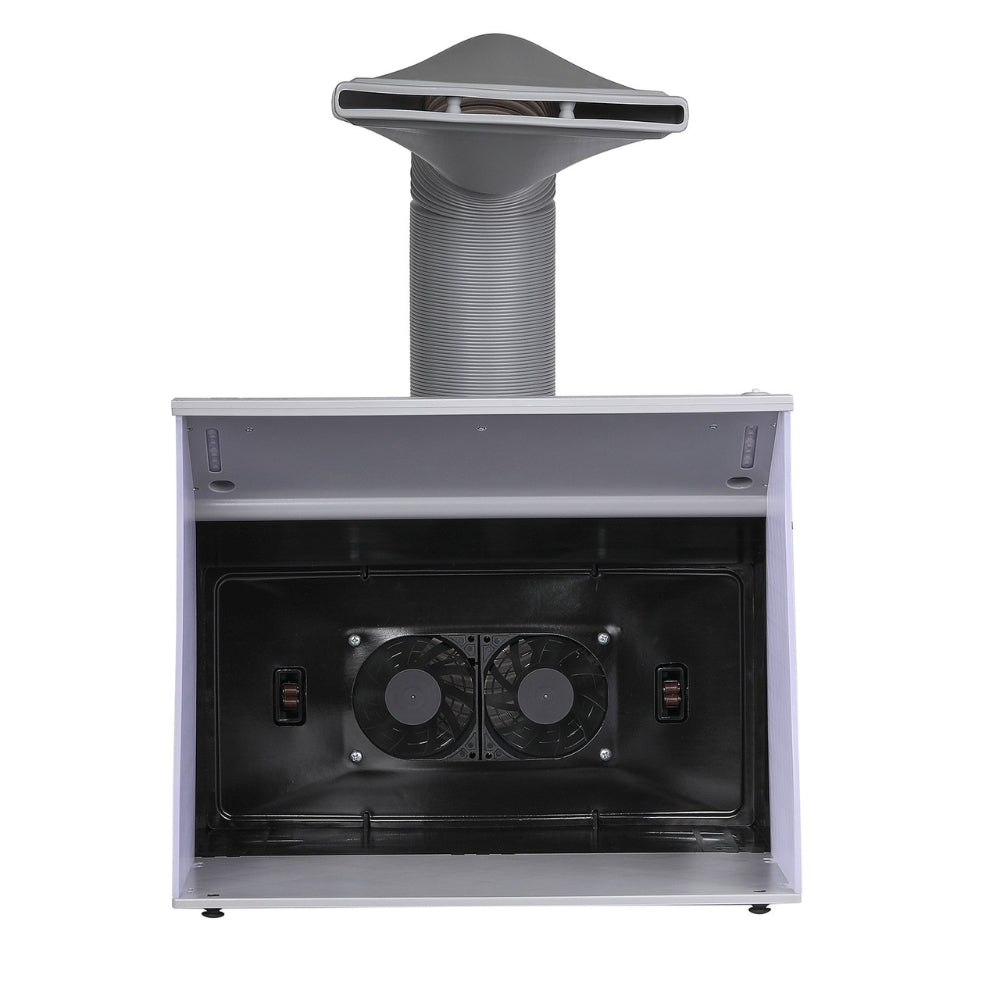 Airbrush Spray Booth Portable Hobby Airbrush Paint Spray Booth Kit with 4 LED Light Powerful Dual Exhaust Fans