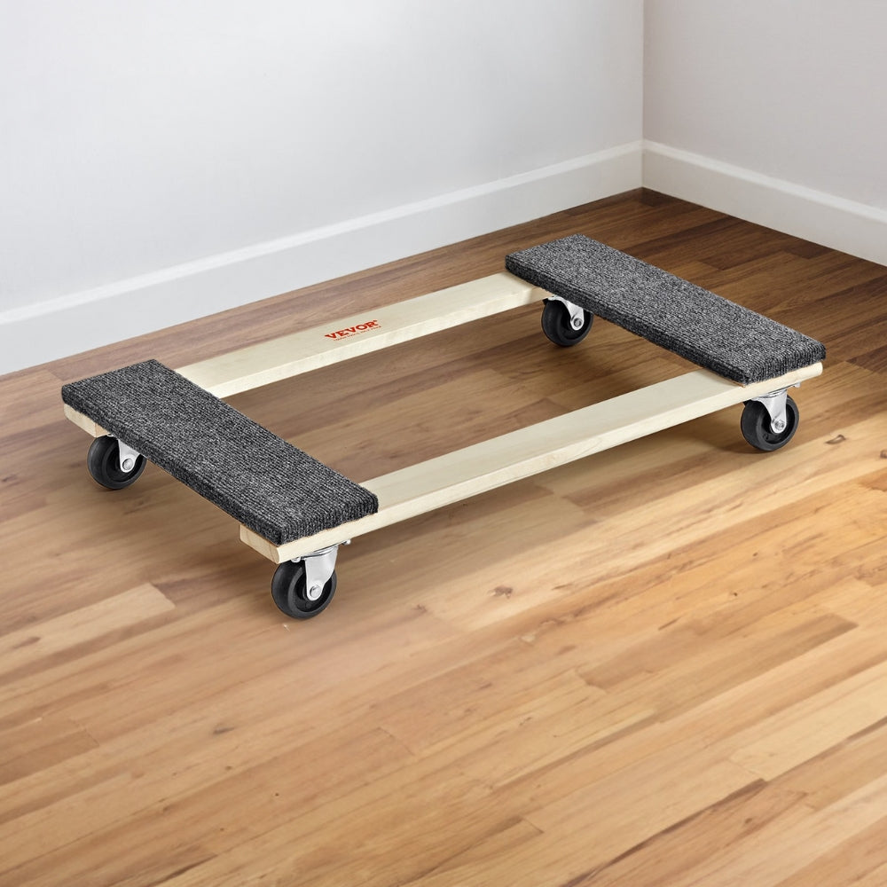 Furniture Moving Pallet Trolley Industrial Machinery Mover with PP Swivel Casters for Transporting Cargo Fridge