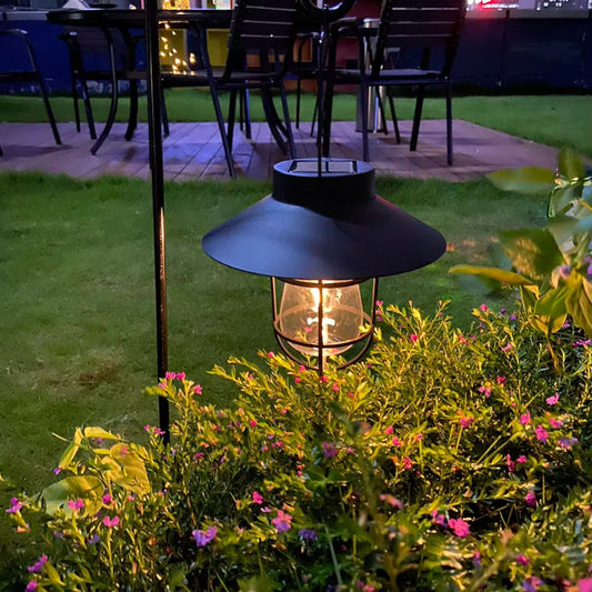 Vintage Metal Solar Lantern for Outdoor Decor