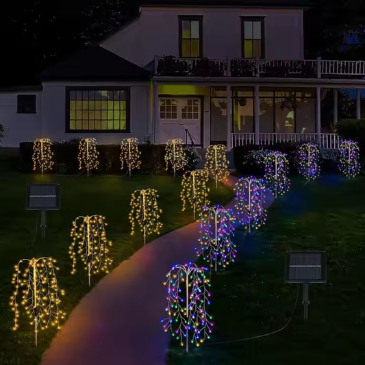 Solar LED String Light Outdoor Solar Artificial Tree Lights Waterproof
