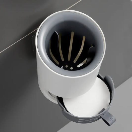 Water Spray Silicone Toilet Brush With Wall Mounted Bathroom Cleaning