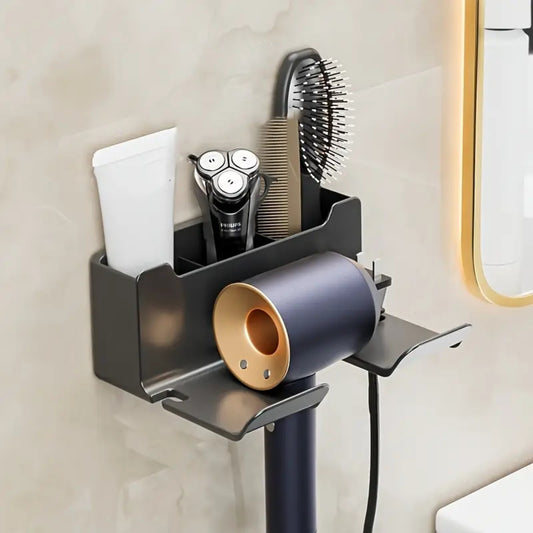 Hair Dryer Holder Wall Dryer Cradle Straightener Stand Organizer Box