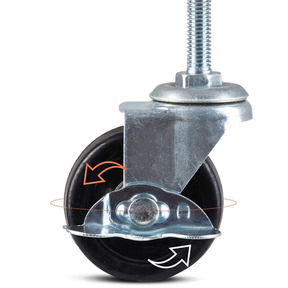 Mobile Heavy Duty Dog Crate with 3 Doors and Bottom Tray