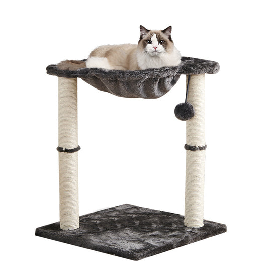 PETSWOL Cat Tower With Hammock And Scratching Posts