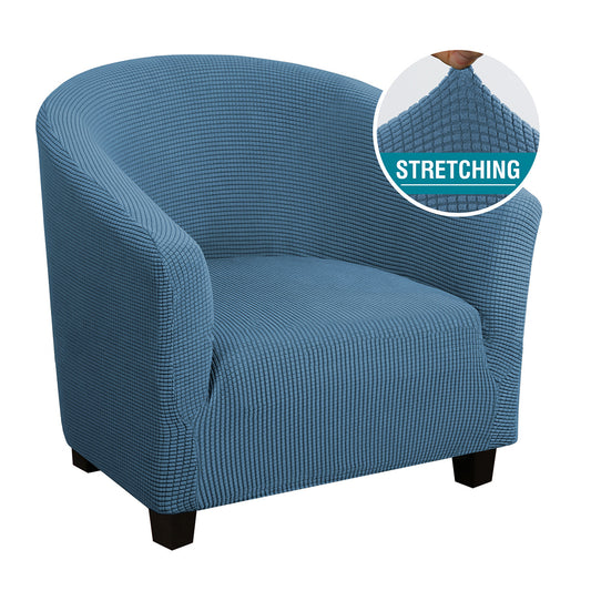 COMFEYA Elastic All-Inclusive Single Sofa Cover - Solid Color Semicircle Sofa Chair Cover