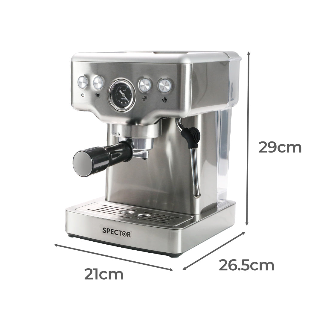 Spector 20 Bar Coffee Machine Espresso Maker with Milk Frother-1910113308044824578