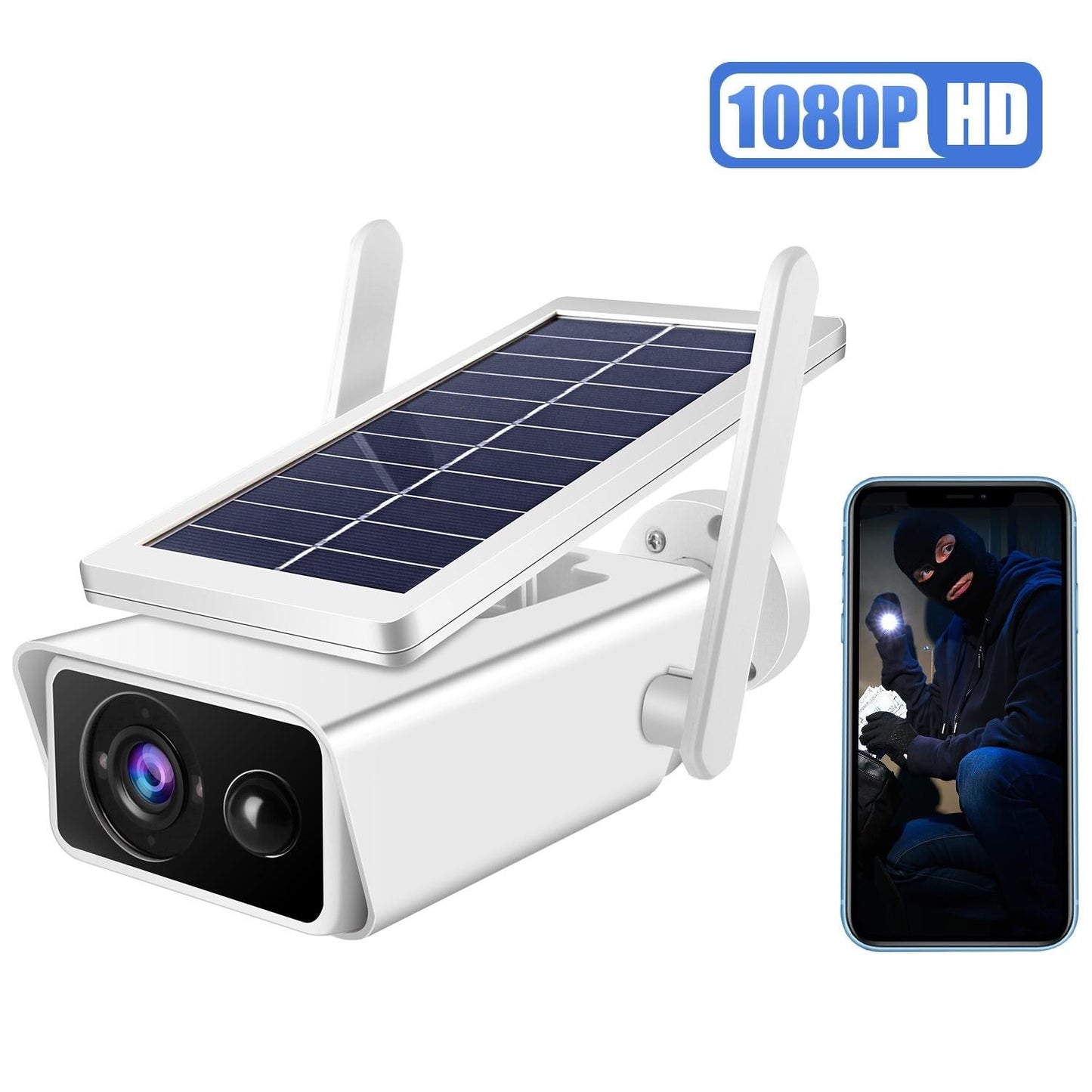 Solar-Powered 1080P Wifi Security Camera With Motion Detection And Night Vision-1915197936283815937