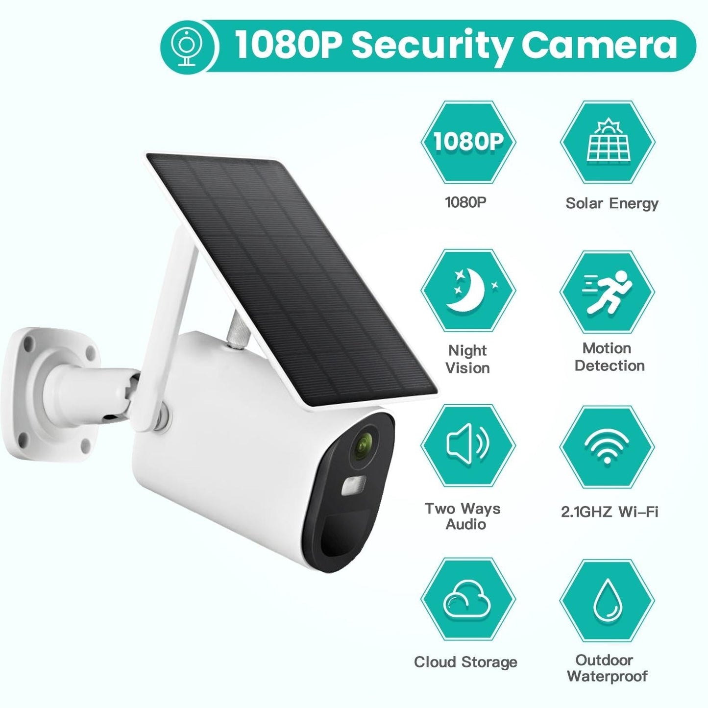 Solar-Powered Wifi Camera 1080P Hd Motion Detection Night Vision 2-Way Audio Tf Card-1915197415804243973